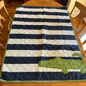 Pottery Barn Kids Alligator Crib Quilt